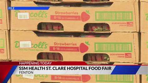 Fenton'daki SSM Health St. Clare Hastanesi bugün gıda fuarına ev sahipliği yapıyor